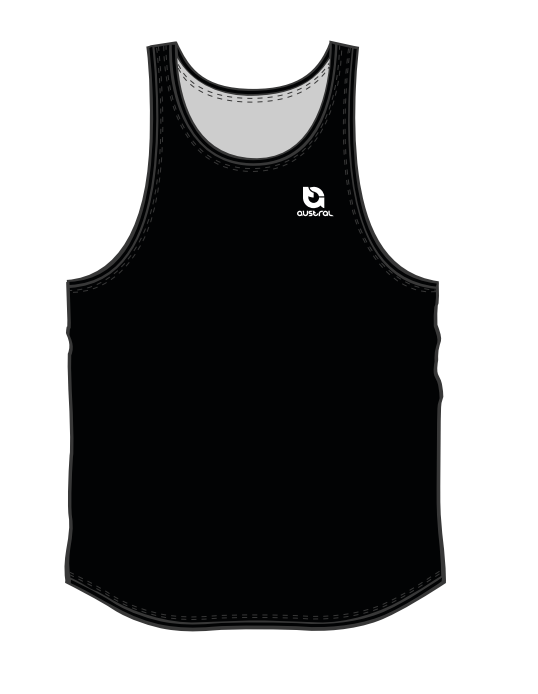 Austral Black Mens Performance Singlet