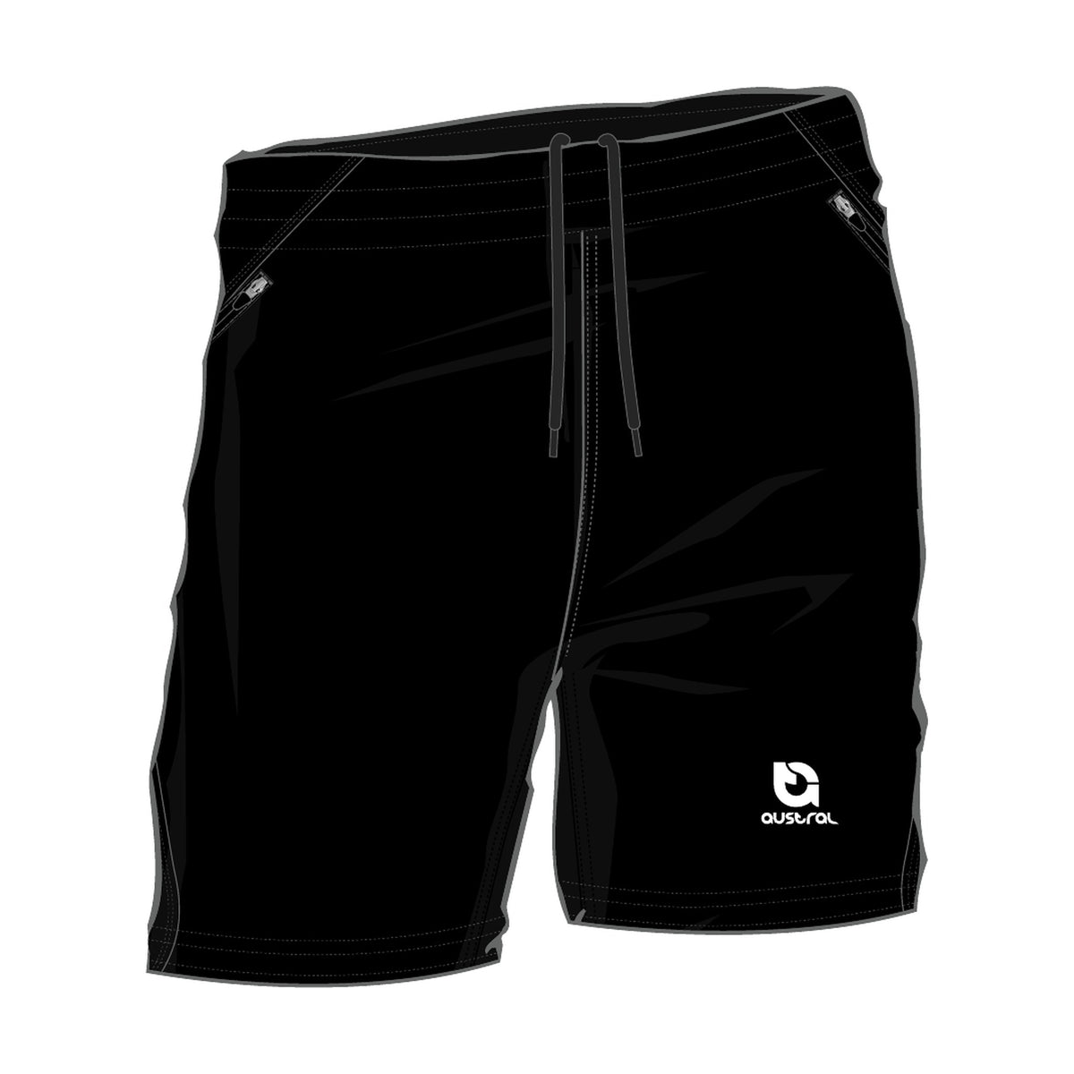 Austral Black Training Shorts