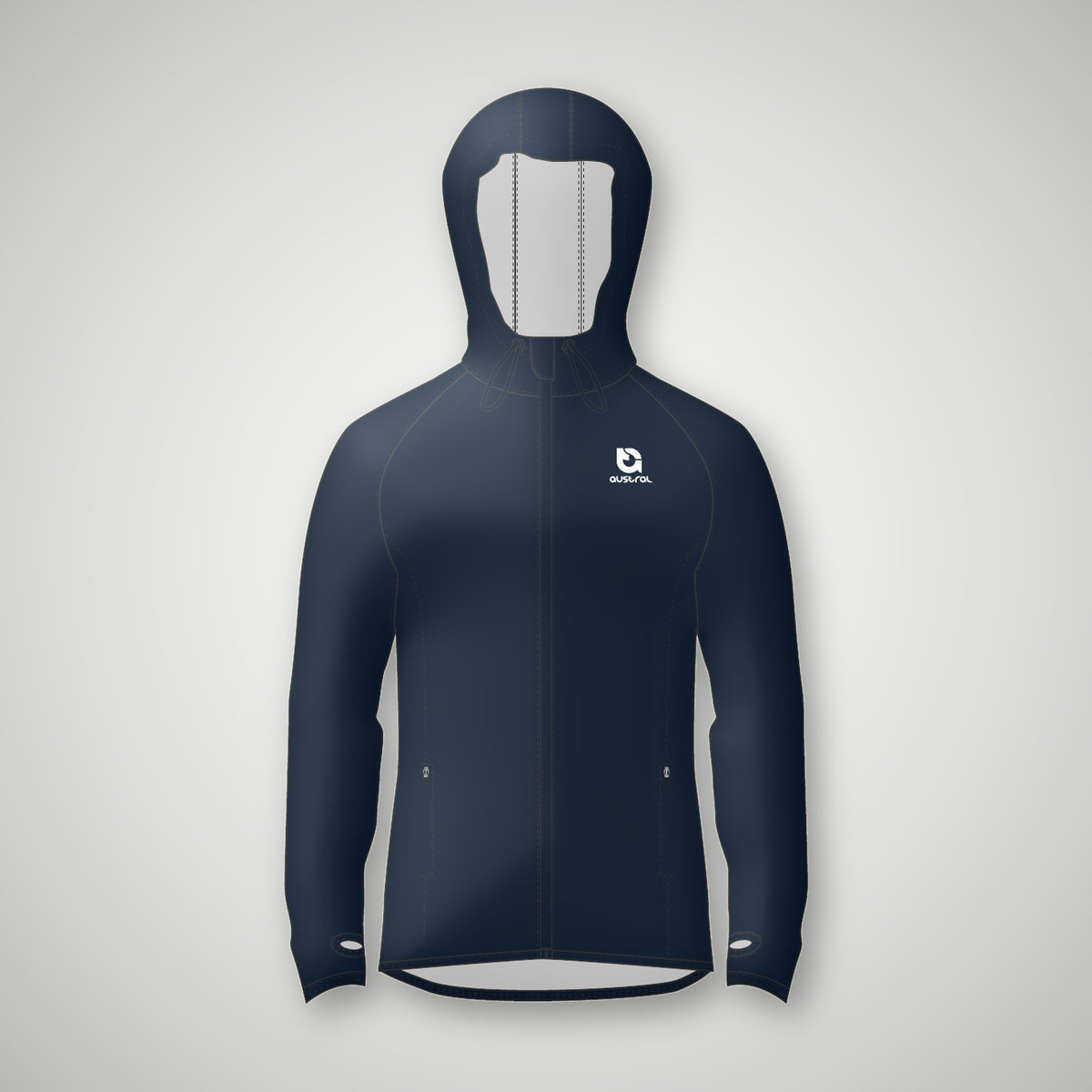 Austral Navy Hooded Windbreaker Jacket
