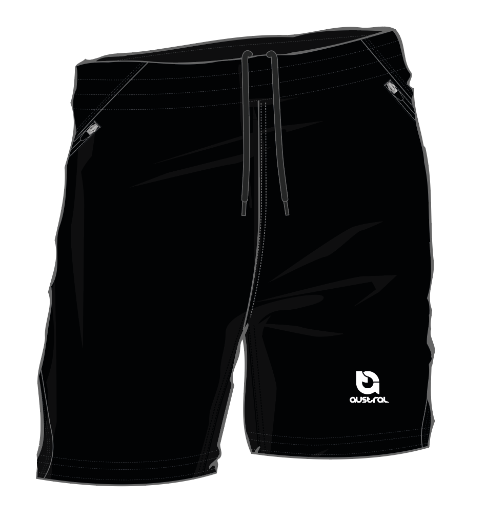 Austral Black Navy Training Shorts