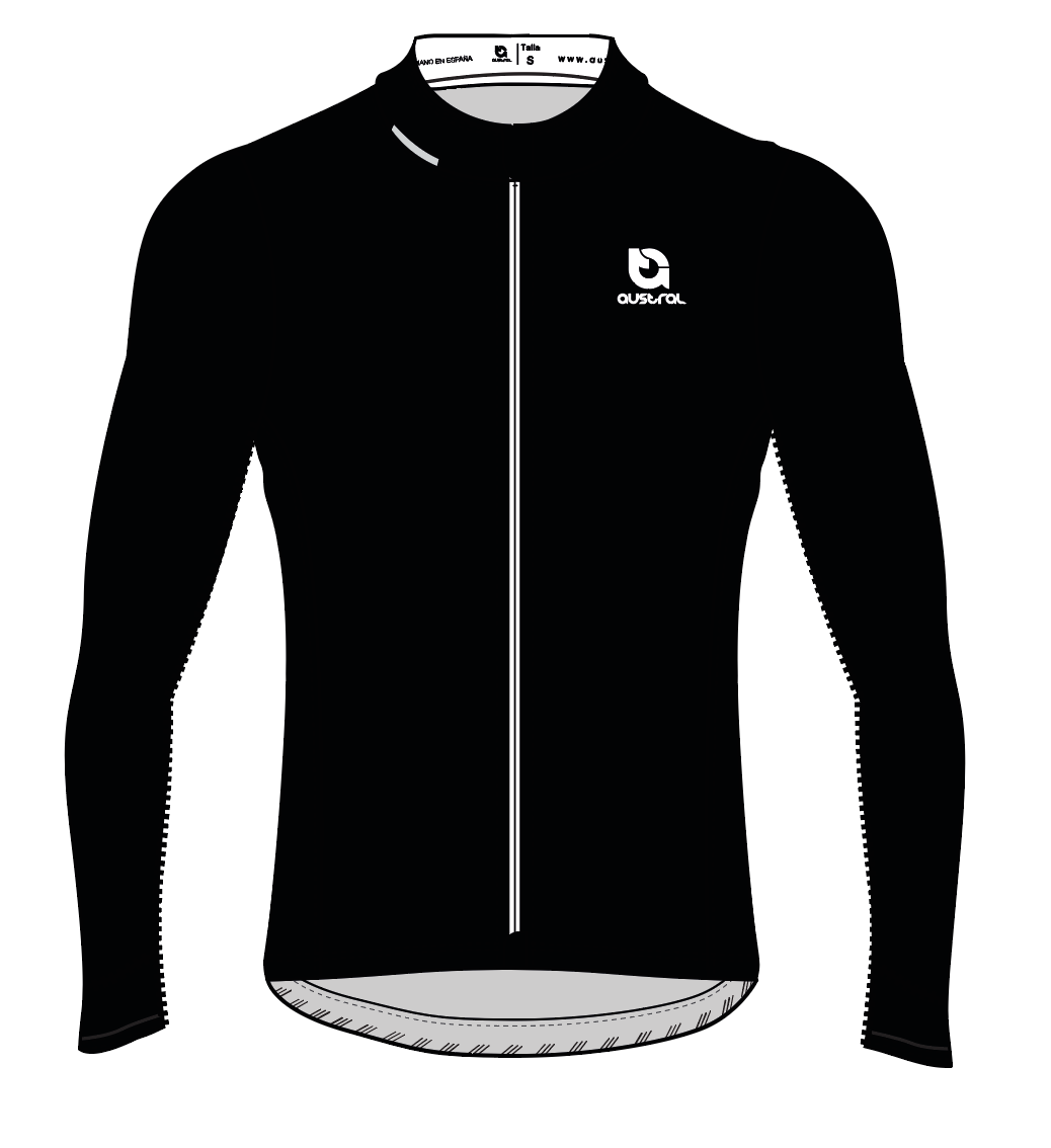 Austral Black Cycling Wind Jacket
