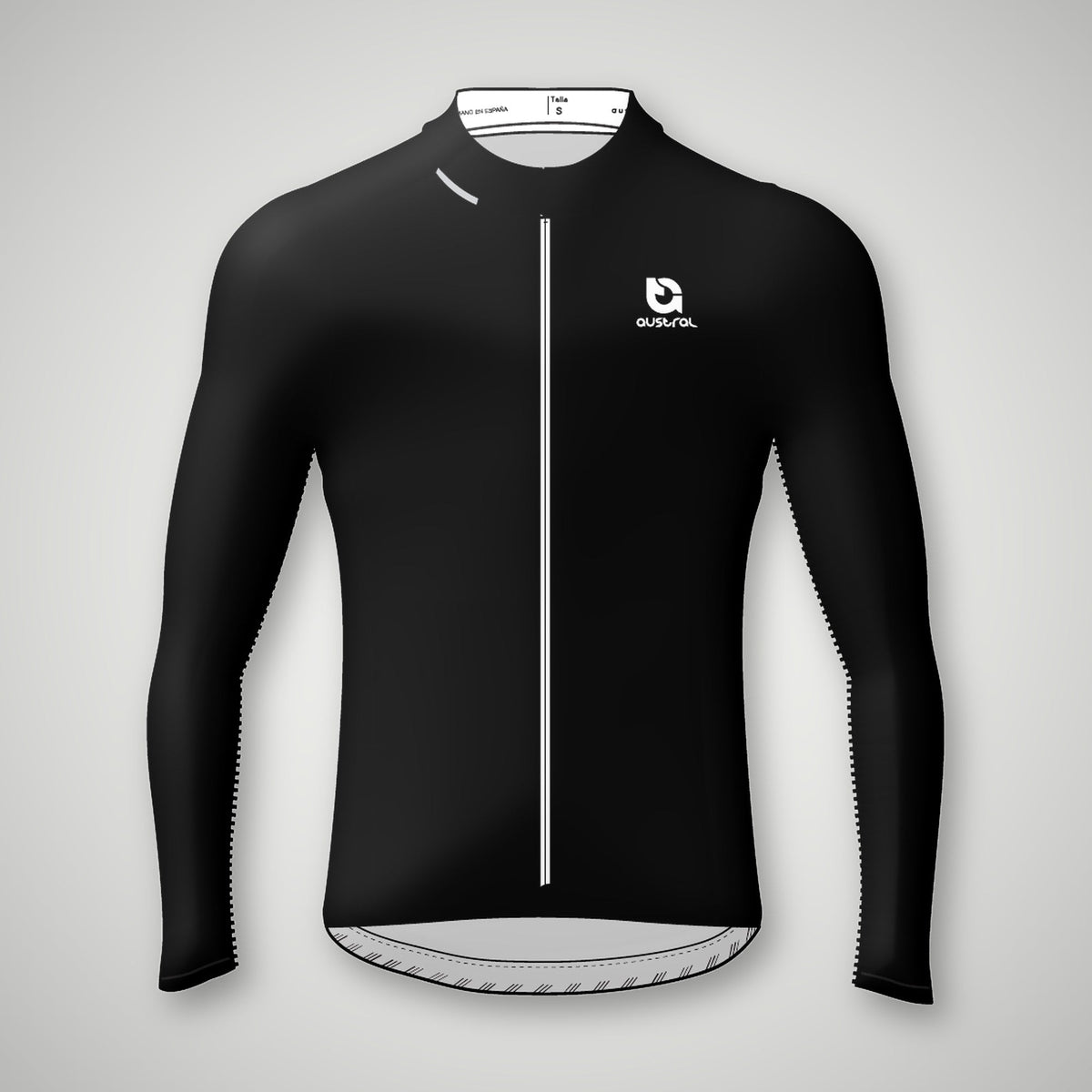 Austral Black Cycling Wind Jacket