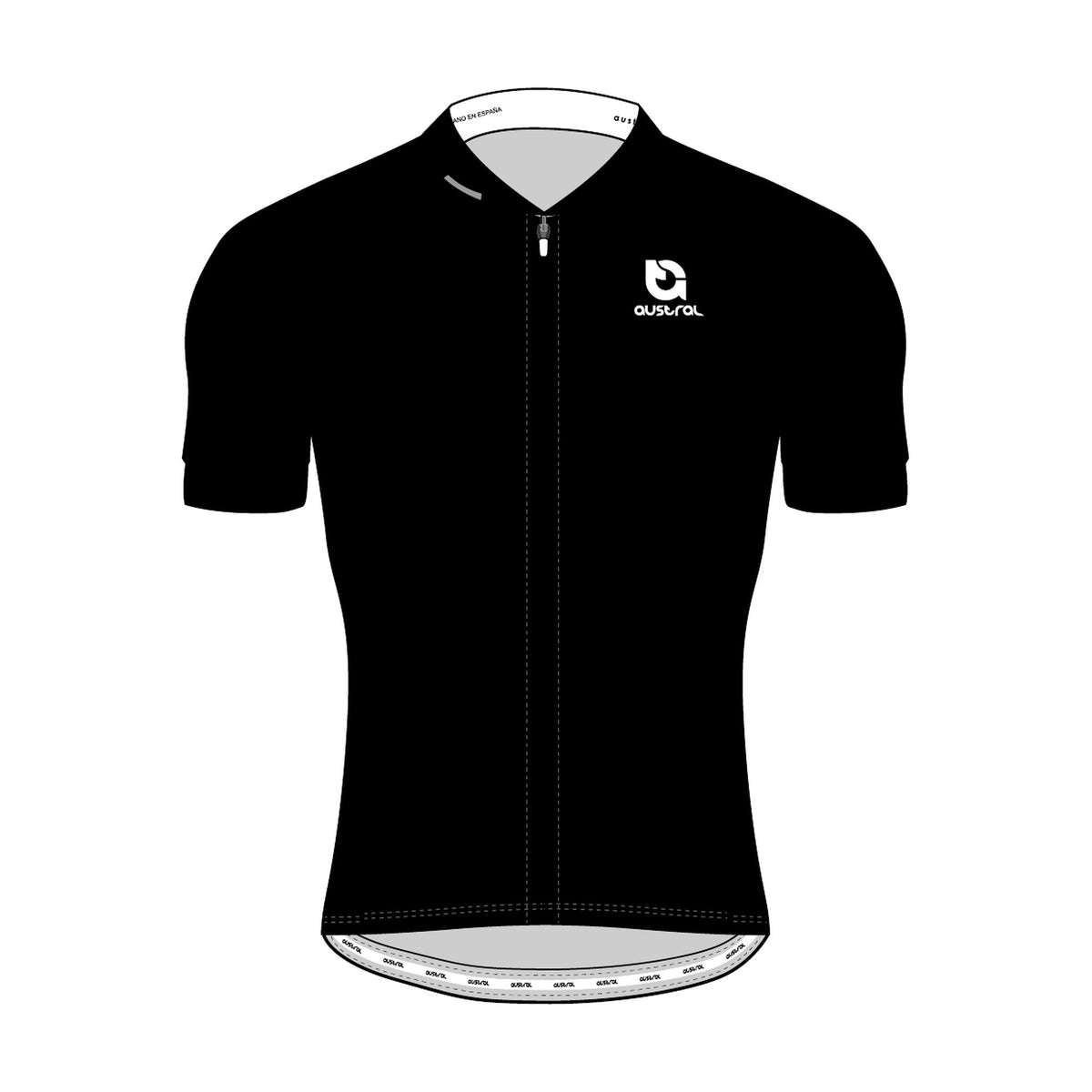 Austral Black Performance Cycling Jersey