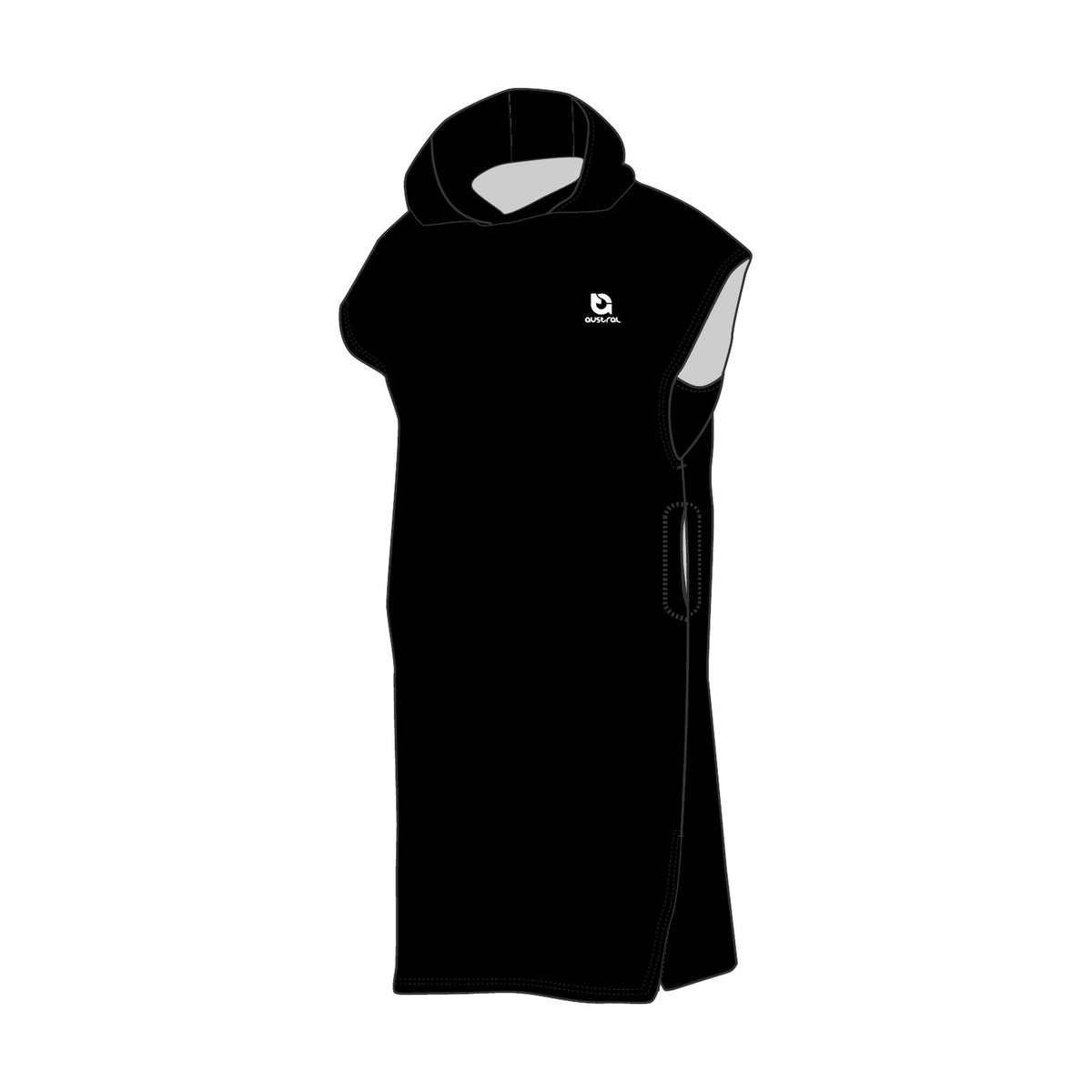 Austral Black Swim Poncho