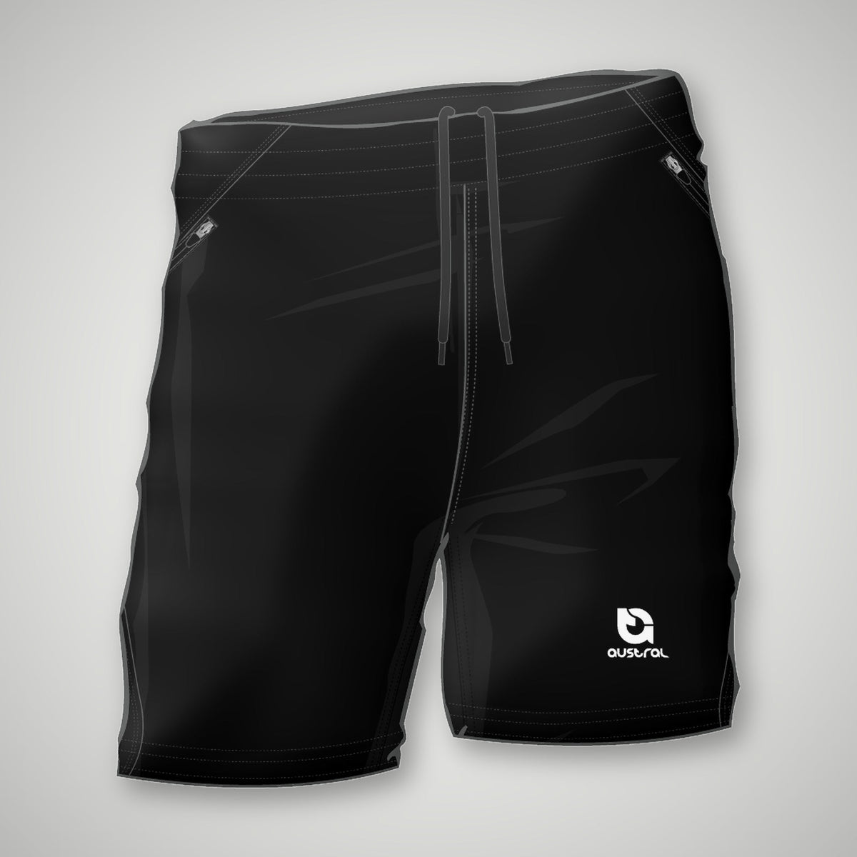 Austral Black Training Shorts