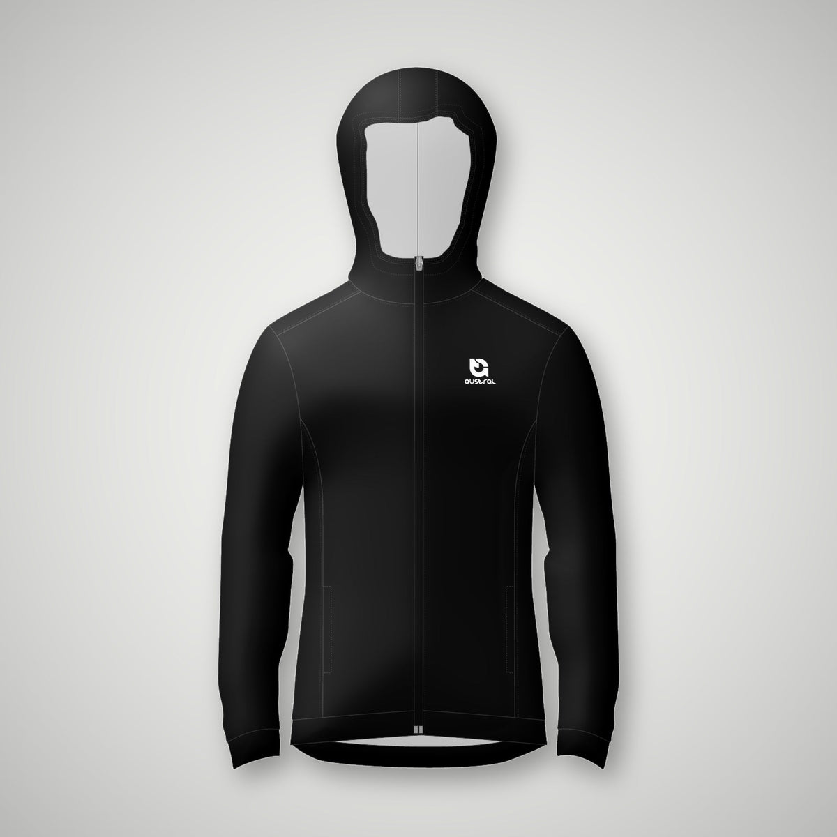 Austral Black Hooded Tracksuit Jacket