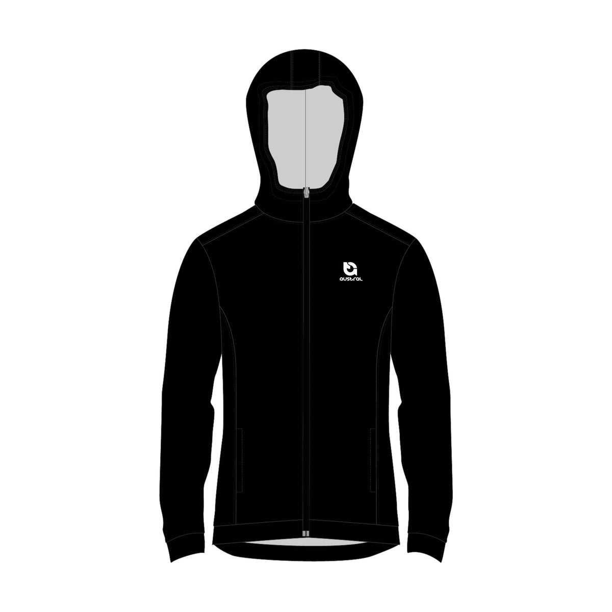 Austral Black Hooded Tracksuit Jacket